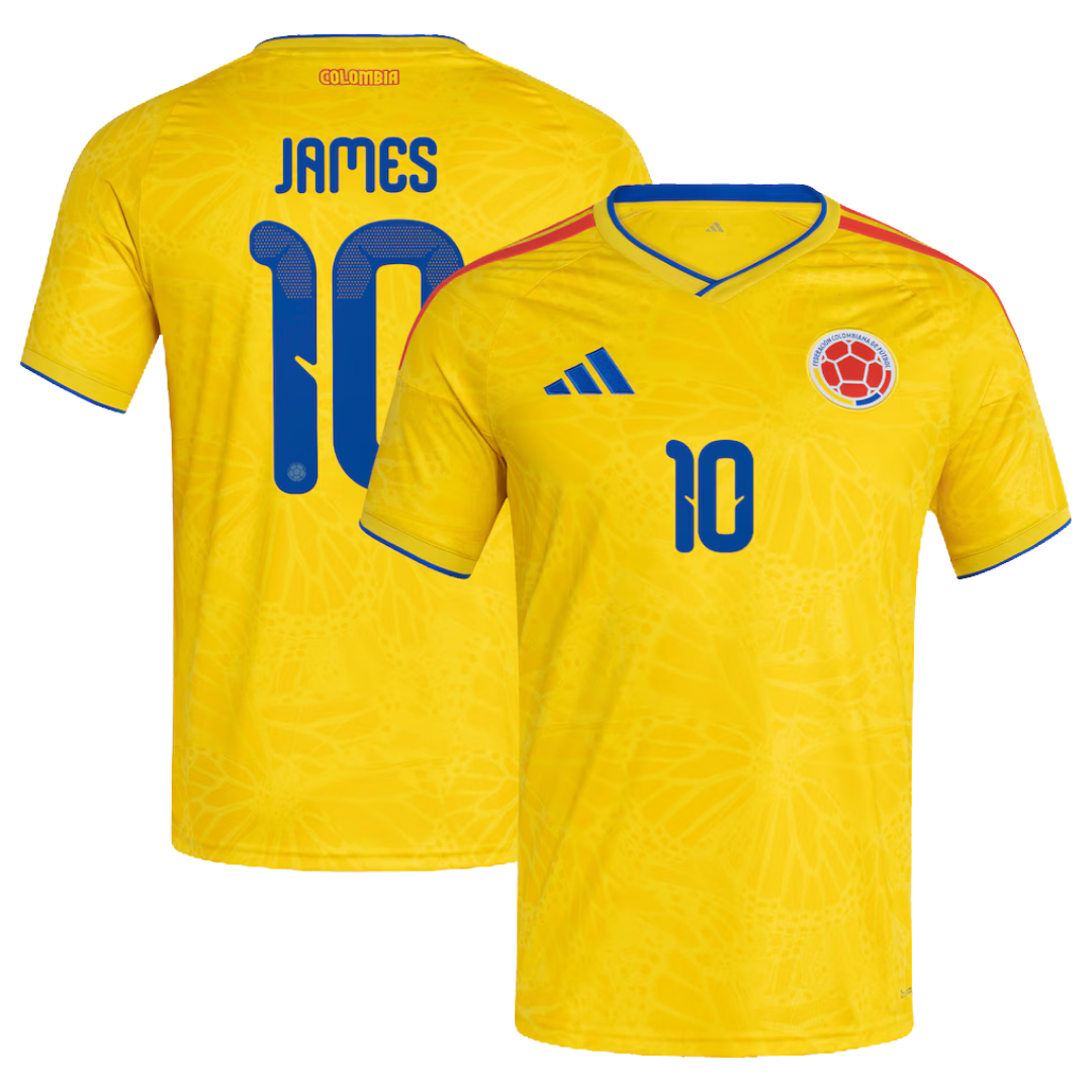 CAMISETA MUNDIAL COLOMBIA HOME 2026/27 PERSONALIZACIÓN JAMES RODRIGUEZ