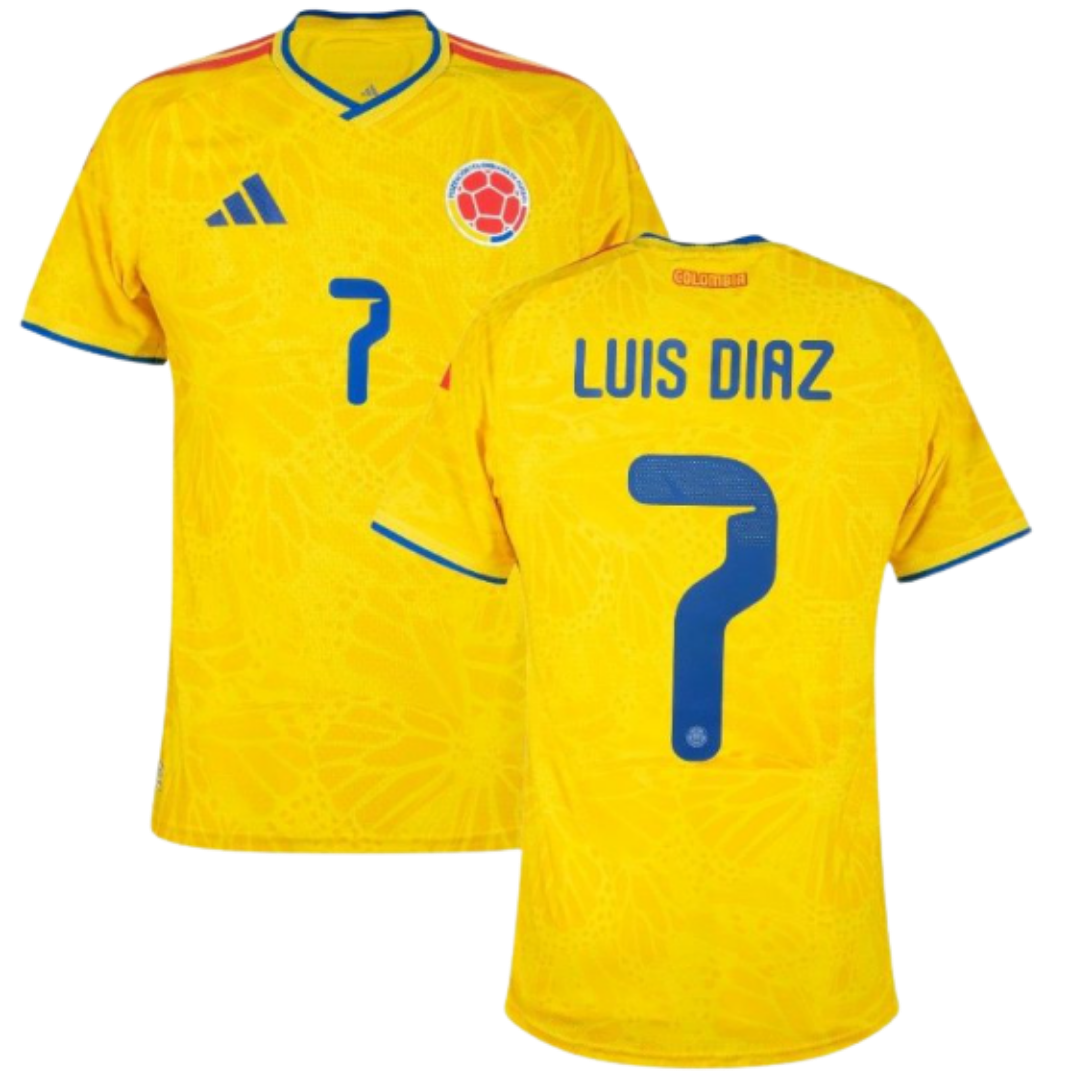 CAMISETA  MUNDIAL COLOMBIA HOME 2026/27 PERSONALIZACIÓN LUIS DIAZ