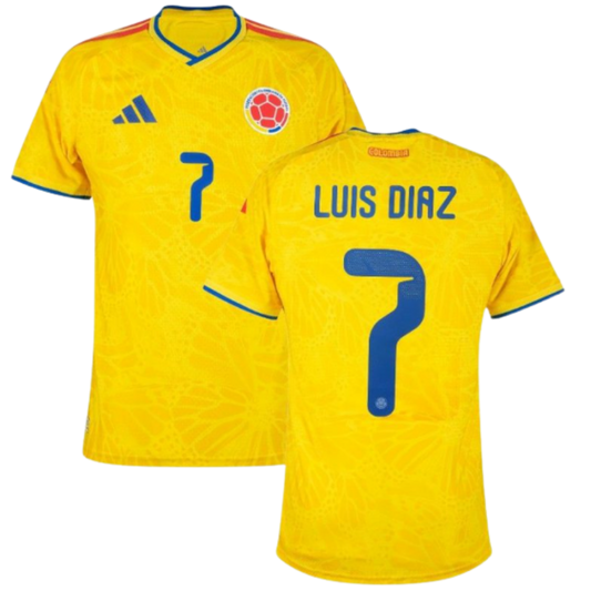 CAMISETA  MUNDIAL COLOMBIA HOME 2026/27 PERSONALIZACIÓN LUIS DIAZ